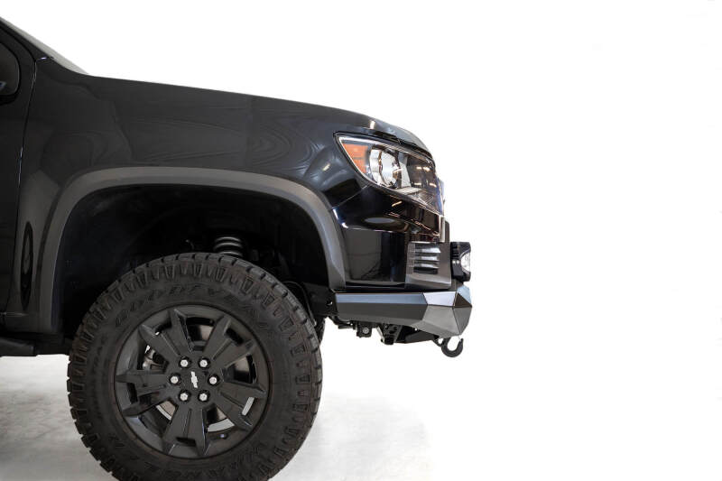 Chevrolet Colorado ZR2 Bumper - Front - Addictive Desert Designs - Stealth Fighter - Hammer Black with Satin Black panels - `21-`27